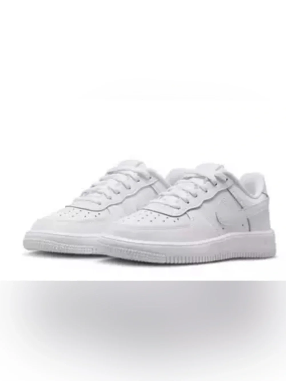 New NIKE Air Force 1 Low LE Youth 13.5C Triple White BTS
